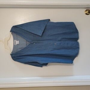Womens denim button up shirt